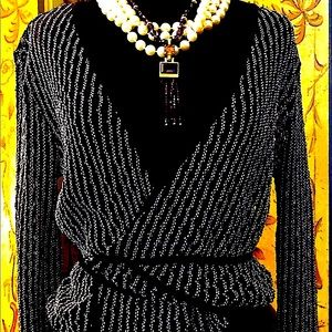 Classic Wolford wrap lace top